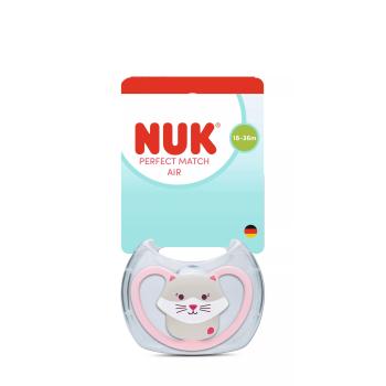 Биберон залъгалка NUK Perfect Match биберон залъгалка, силикон 18+ мес. 1бр., AIR, Коте