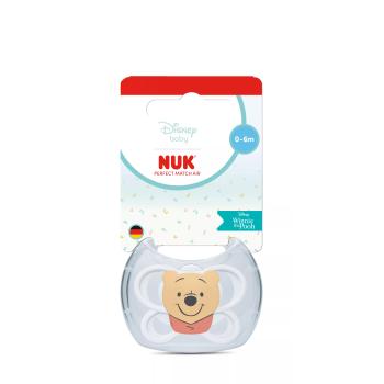 Биберон залъгалка NUK Perfect Match биберон залъгалка, силикон 0-6мес. 1бр., AIR, Мечо Пух, бяла