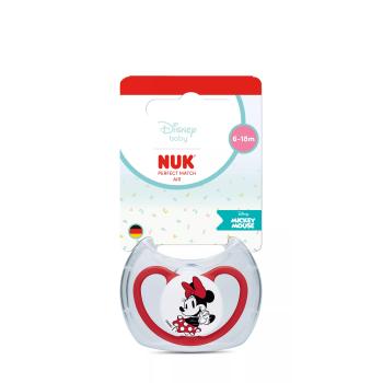 Биберон залъгалка NUK First Choice силикон, 6-18 мес. 1бр., AIR, Мики, червена