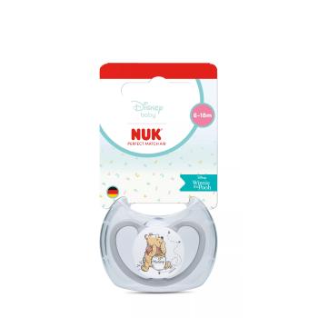 Биберон залъгалка NUK Perfect Match биберон залъгалка, силикон 6-18 мес. 1бр., AIR, Мечо Пух, сива