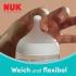 Стъклено шише NUK Perfect Match 120мл. със силиконов биберон за хранене S, 0+мес.