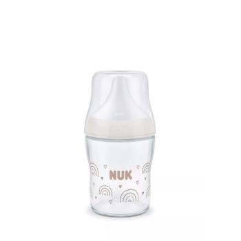 Стъклено шише NUK Perfect Match 120мл. със силиконов биберон за хранене S, 0+мес.