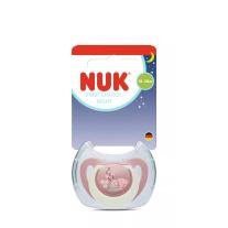 Биберон залъгалка NUK First Choice силикон, 18+ мес., 1 бр., Night, Заек