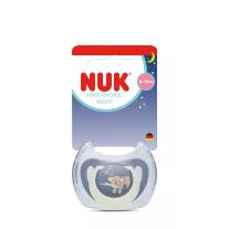 Биберон залъгалка NUK First Choice силикон, 6-18 мес., 1 бр., Night, Коала