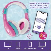 Детски слушалки Lisciani, Bluetooth, Барби