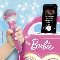 Караоке Lisciani, Barbie, Комплект Bluetooth говорител с микрофон