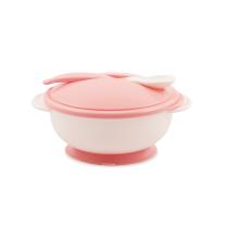Комплект купа с вакуумно дъно и лъжичка Lorelli BLUSH PINK