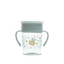 Неразливаща се чаша с дръжки Lorelli My Friend - 360°, 275 ml, Iceberg GREEN
