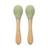 Силиконови лъжички С БАMБУК Lorelli - 2 бр. NATURAL FRESH GREEN