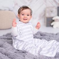 Летен спален чувал с ранфорс 0.5 Tog, 85 cm Lorelli Мече, сиво