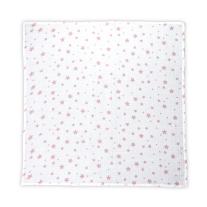Lorelli Памучна пелена 80х80 см / WHITE WITH ROSE STARS