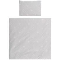 Спален комплект за кошари Lorelli - Eva, 5 части, Мечо, сив