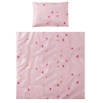 Спален комплект за кошари Lorelli - Eva, 5 части, Пеперуди, розов