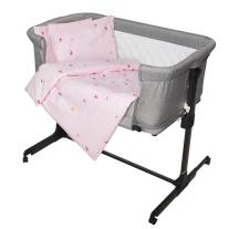 Спален комплект за кошари Lorelli - Eva, 5 части, Пеперуди, розов