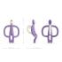 Чесалка с апликатор Matchstick Monkey Original Monkey Teething Toy Purple