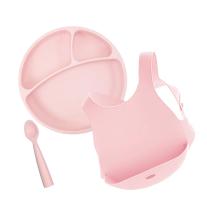 Minikoioi Feeding Set комплект за хранене - 100% силикон - 6 м+, Pink