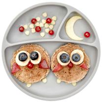 Minikoioi Portions силиконова чиния с вакуум - Grey