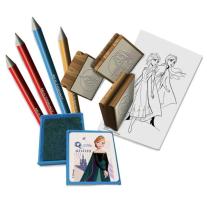 Кутия за съхранение Multiprint "Frozen 2" с аксесоари за оцветяване и 3 печата