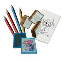 Кутия за съхранение Multiprint "Stitch" с аксесоари за оцветяване и 3 печата