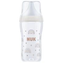 Шише Nuk Perfect Match - Temperature control, PP, 260 ml, размер М, дъга