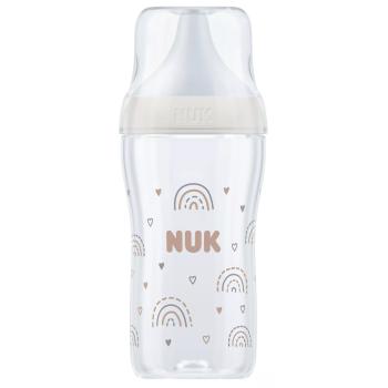 Шише Nuk Perfect Match - Temperature control, PP, 260 ml, размер М, дъга
