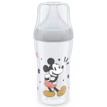Шише Nuk Perfect Match - Temperature control, PP, 260 ml, размер М, Mickey сиво