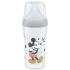 Шише Nuk Perfect Match - Temperature control, PP, 260 ml, размер М, Mickey сиво