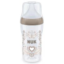 Шише Nuk Perfect Match - Temperature control, PP, 260 ml, размер М, сърце