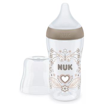 Шише Nuk Perfect Match - Temperature control, PP, 260 ml, размер М, сърце
