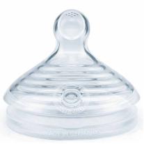 Силиконови биберони за шише NUK for Nature - Softer, размер L, 2 броя