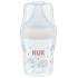 Стъклено шише NUK Perfect Match - TC, 120 ml, 0 м+, размер S, дъга