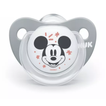 Силиконова залъгалка NUK - Мики, 6-18 месеца