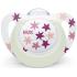 Силиконова залъгалка Nuk - Star Night, 6-18 месеца, розови звезди