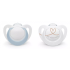 Силиконови залъгалки NUK - Star, 0-6 месеца, 2 броя, за момче