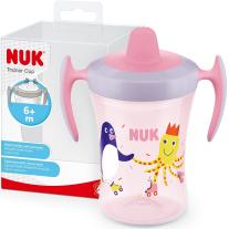Шише с клапа Nuk Junior Cup - Chameleon, 300 ml, за момиче