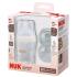 Подаръчен сет Nuk Perfect Match - Шише Дъга, 150 ml + залъгалки MommyFeel, зелена и бежова