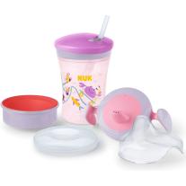 Сет чаши Nuk - Evolution Cups, All-in-one, момиче розов