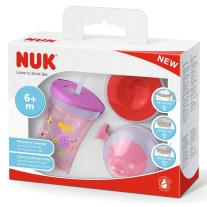 Сет чаши Nuk - Evolution Cups, All-in-one, момиче розов