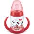 Шише Nuk - Minnie, TC, с накрайник за сок, 150 ml, red