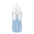 Бебешко шише Nuk First Choice - Temperature control, 300 ml, синьо, крокодили