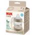 Шише за сок със силиконов накрайник NUK for Nature - 150 ml, крем
