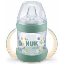 Шише за сок със силиконов накрайник NUK for Nature - 150 ml, зелено