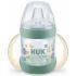 Шише за сок със силиконов накрайник NUK for Nature - 150 ml, зелено