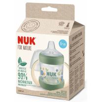 Шише за сок със силиконов накрайник NUK for Nature - 150 ml, зелено