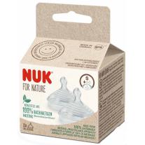 Силиконови биберони за шише NUK for Nature - Softer, размер S, 2 броя