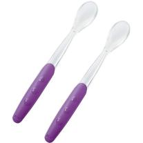 Силиконови лъжички Nuk, 2 брoя, лилави