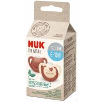 Силиконови залъгалки NUK for Nature - Червени, 6-18 месеца, 2 броя