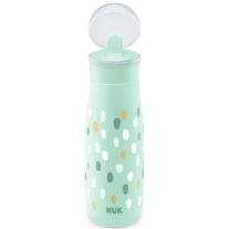 Спортна чаша NUK - Mini-Mi, PP, 450 ml, зелена на точки
