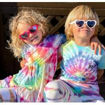 Детски слънчеви очила Roshambo Eyewear във форма сърце с 100% UV защита 2-4години – цвят бяло