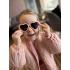 Детски слънчеви очила Roshambo Eyewear във форма сърце с 100% UV защита 2-4години – цвят праскова